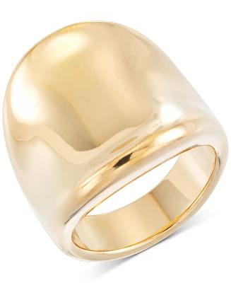 Signature Gold Polished Concave Wide Ring 14k Over Resin, Exclusively at Macy's