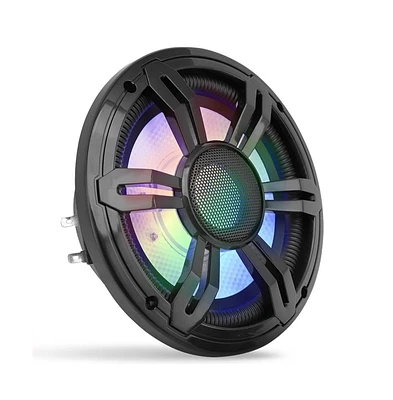 Pyle 6.5'' Slim Waterproof Subwoofer with Rgb Lights and Remote Control, 150W