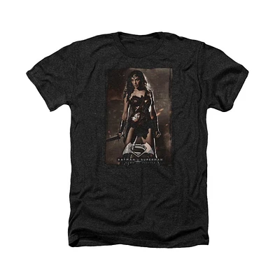 Batman V Superman Men's Wonder Woman Poster Adult Heather Tee / T-Shirt