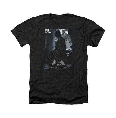 Batman V Superman Mens Bat Poster Adult Heather Tee / T-Shirt