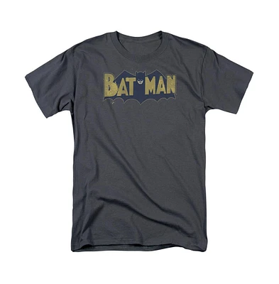 Batman Big & Tall Vintage Logo Splatter Short Sleeve Adult Tee / T-Shirt