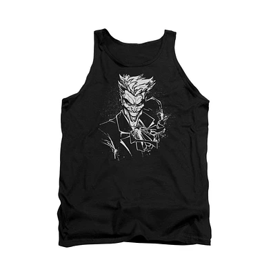 Batman Men's Jokers Splatter Smile Adult Tank Top