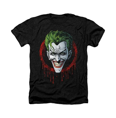 Batman Men's Joker Drip Adult Heather Tee / T-Shirt