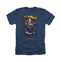 Supergirl Men's Standing Symbol Adult Heather Tee / T-Shirt