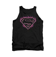 Superman Men's Fuchsia Flames Adult Tank Top