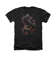 Batman Men's Crimson Knight Adult Heather Tee / T-Shirt