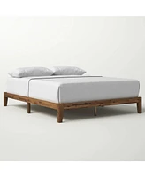 Slickblue Simple Modern Solid Wood Platform Bed Frame for Minimalist Bedroom Style