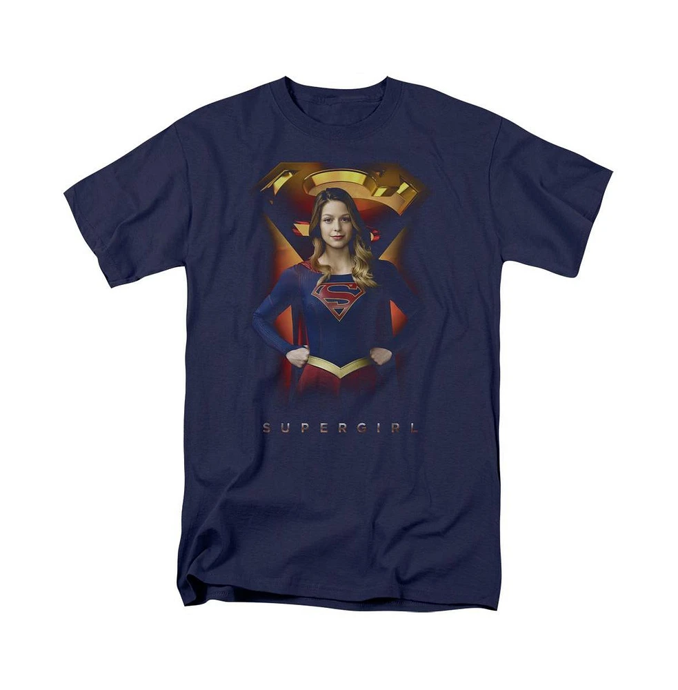 Supergirl Men's Standing Symbol Short Sleeve Adult Tee / T-Shirt