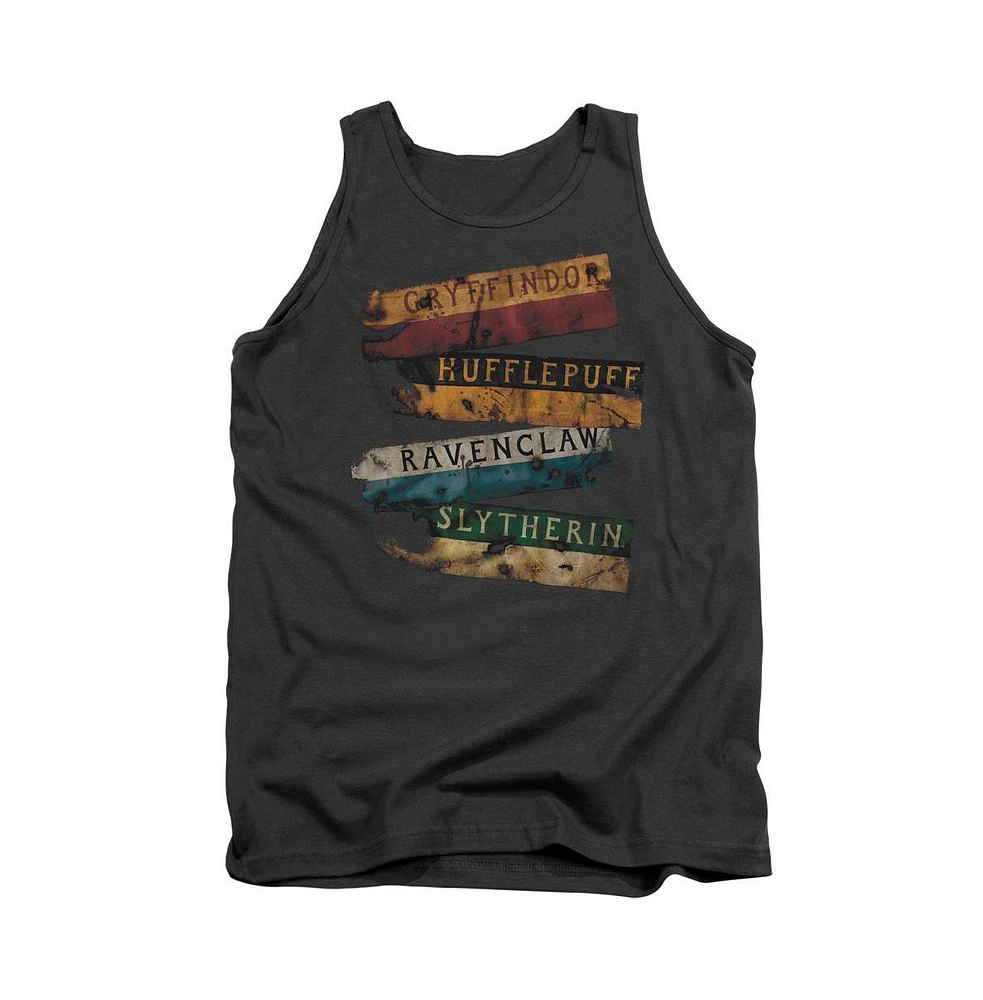 Harry Potter Men's Burnt Banners Adult Tank Top