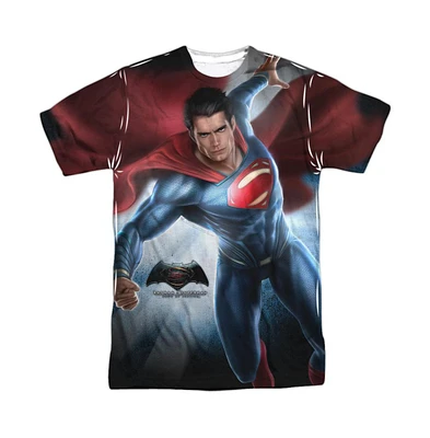 Batman V Superman Men's Light Short Sleeve Adult Poly Crew Tee / T-Shirt