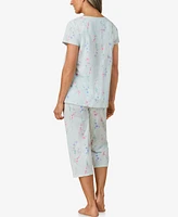 Aria Women's Short Sleeve Capri Pajama Sets