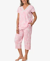 Aria Women's Short Sleeve Capri Pajama Sets