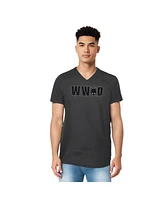 Batman Men's Wwbd Mask Short Sleeve Adult V Neck T-Shirt