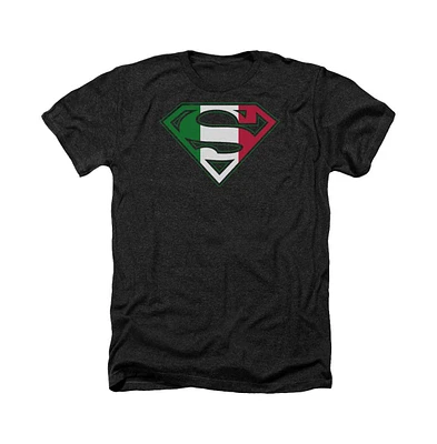 Superman Men's Italian Shield Adult Heather Tee / T-Shirt