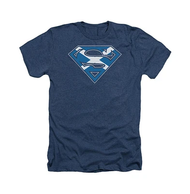 Superman Men's Scottish Shield Adult Heather Tee / T-Shirt