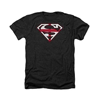 Superman Men's English Shield Adult Heather Tee / T-Shirt