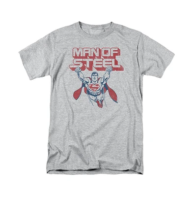 Superman Big & Tall Steel Retro Short Sleeve Adult Tee / T-Shirt