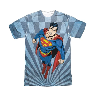 Superman Men's Super Climb Short Sleeve Adult Poly Crew Tee / T-Shirt