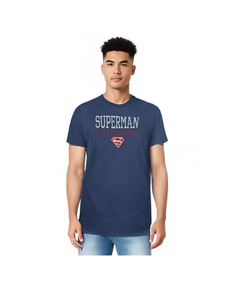 Superman Big & Tall Lifting Team Adult Heather Tee / T-Shirt