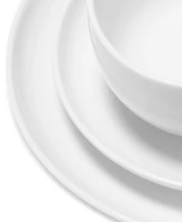 The Cellar Whiteware James 12-Pc. Low Coupe Dinnerware Set, Exclusively at Macy's