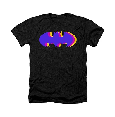 Batman Men's Tri Colored Symbol Adult Heather Tee / T-Shirt