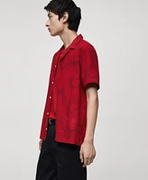 Mango Men's Slim-Fit Printed Shirt