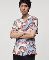 Mango Men's Slim-Fit Printed Shirt