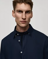 Mango Men's Slim-Fit Cotton Oxford Shirt