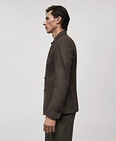 Mango Men's Slim-Fit Virgin Wool Double-Breasted Blazer