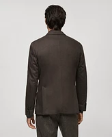 Mango Men's Slim-Fit Virgin Wool Double-Breasted Blazer