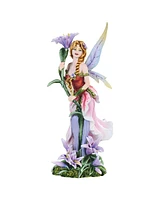 Fc Design "2-pc Set" 11"H Pink Lilly Fairy with Flowers Figurine Statue Ornament Home Room Office Decor and Perfect Ideas for Housewarming, Holidays a