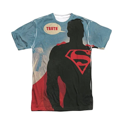 Superman Men's Truth Short Sleeve Adult Poly Crew Tee / T-Shirt