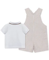 Little Me Baby Boys Cotton Puppies Polo Shirt & Shortall, 2 Piece Set