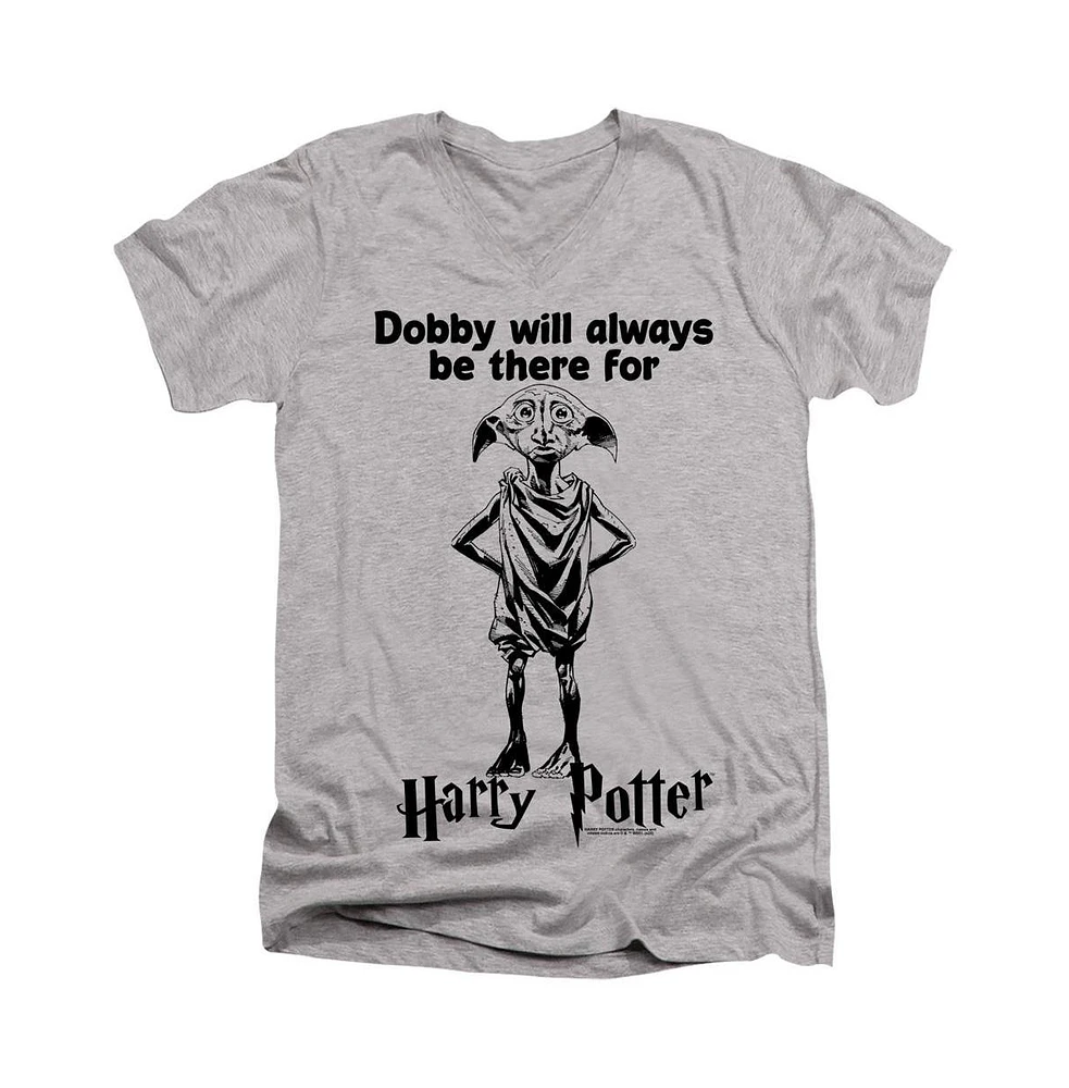 Harry Potter Mens Always Be There Short Sleeve Adult V Neck Premium Cotton Tee / T-Shirt