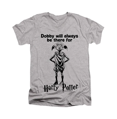 Harry Potter Men's Always Be There Short Sleeve Adult V Neck Premium Cotton Tee / T-Shirt