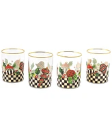 MacKenzie-Childs Deck the Halls Tumblers, Set of 4