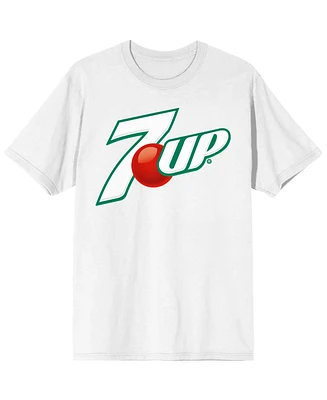 7UP Soft Drink Logo Men's White T-shirt-xl