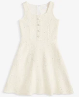 With Jules Big Girl Sleeveless Button Front Dress