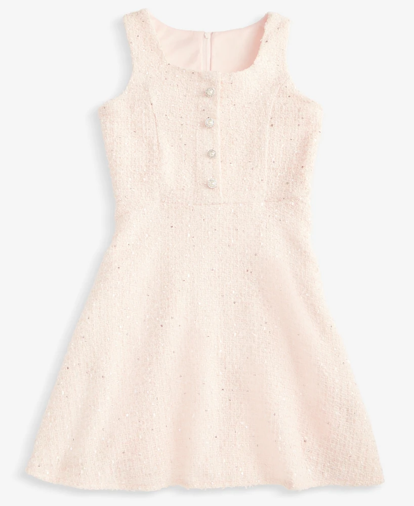 With Jules Big Girl Sleeveless Button Front Dress