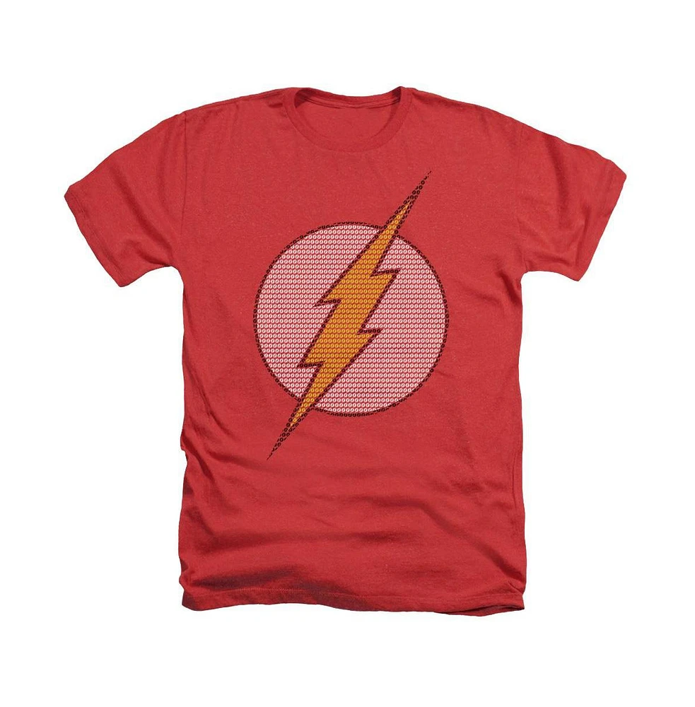 Flash Men's Dc Comics Little Logos Adult Heather Tee / T-Shirt