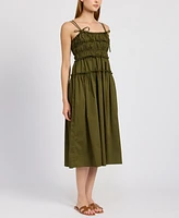 En Saison Women's Marianne Gathered Sleeveless Midi Dress