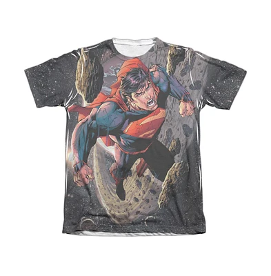 Superman Men's Up Up Adult Poly/Cotton Short Sleeve Tee / T-Shirt