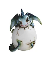 Fc Design "2-pc Set" 4.5"H Green and Blue Dragon Baby in Egg Figurine Statue Ornament Home Room Office Decor and Perfect Ideas for Housewarming, Holid