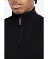 Spring + Mercer Men's Quarter Zip Mock Neck Sweater