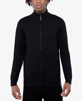 Spring + Mercer Men's Full Zip Mock Neck Sweater