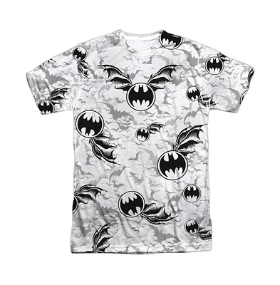 Batman Men's Bat Flight Short Sleeve Adult 100% Poly Crew Tee / T-Shirt