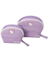 Hello Kitty Sanrio Purple Large and Small Dome Cosmetic Travel Bag