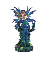 Fc Design "2-pc Set" 12"H Blue Spring Fairy Figurine Statue Ornament Home Room Office Decor and Perfect Ideas for Housewarming, Holidays and Birthdays