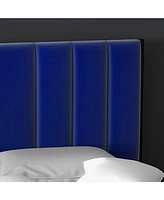 gaomon Platform Bed Frame with Velvet Headboard