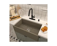 Casainc 33inch L x 18inch W Farmhouse Kitchen Sink with Accessories